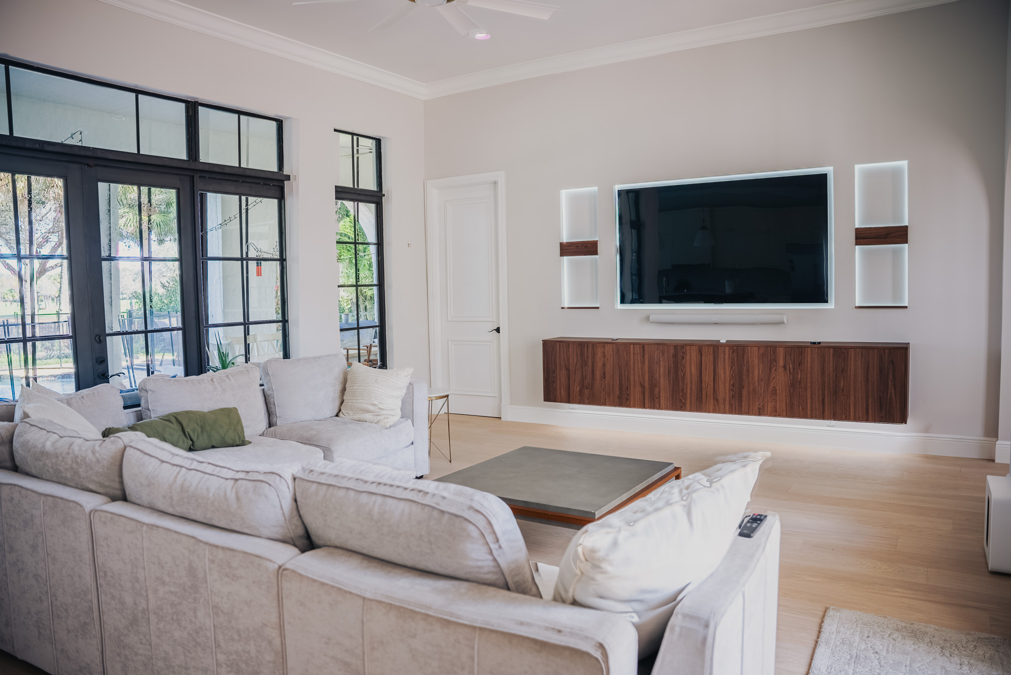 Custom Media Wall Living Room